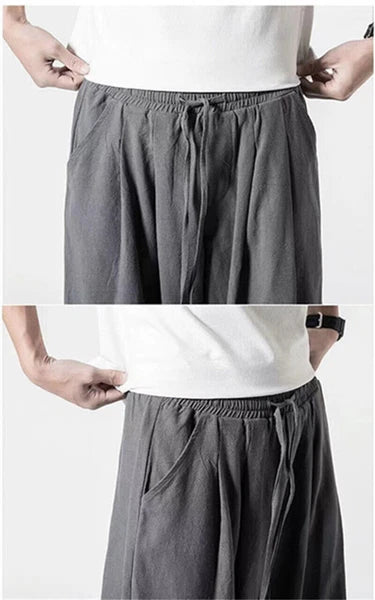 Cotten Tai Chi Pants Wu Shu Pants Martial Art Kung Fu wing chun Pants black blue