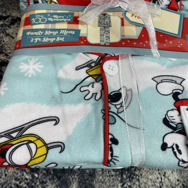 Disney Men's Medium 100 Years Retro Reimagined Family Matching Pajama Set