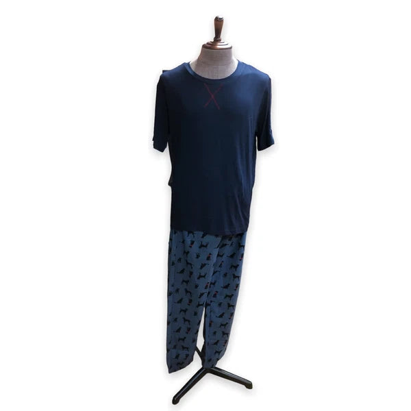 CASUAL TIME - Men's Two Piece Pressed Micropolar Pajama Set(Gift Packaged)