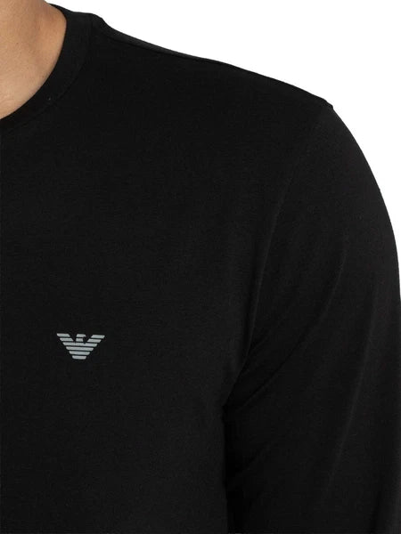 Emporio Armani Men's Long Sleeved Pyjama Set, Black