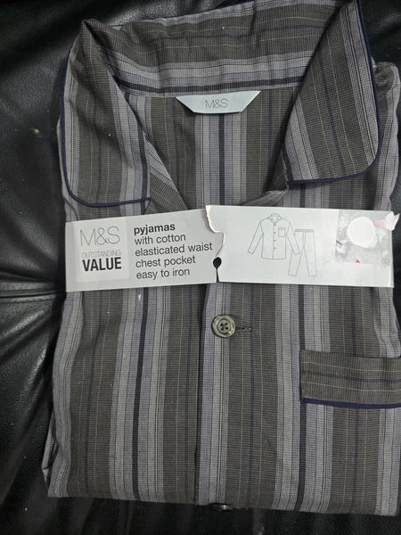 mens pyjamas set long sleeve Xxl 47/49 Chest