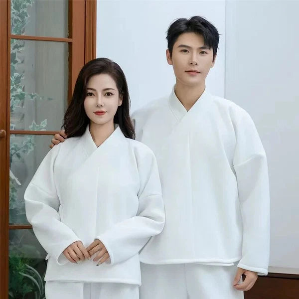 Hanfu Unisex Men Women White Tops Pants Underwear Costume Cosplay Innerwear