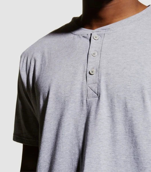 $98 Bedhead Men Grey Henley Cotton Stretch Relaxed Sleepwear Pajama Set Size XXL