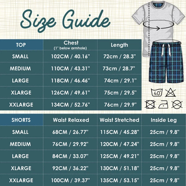 Mens Shorty Pyjamas T-Shirt and Shorts Pyjama Set Summer Medium Large XL XXL UK