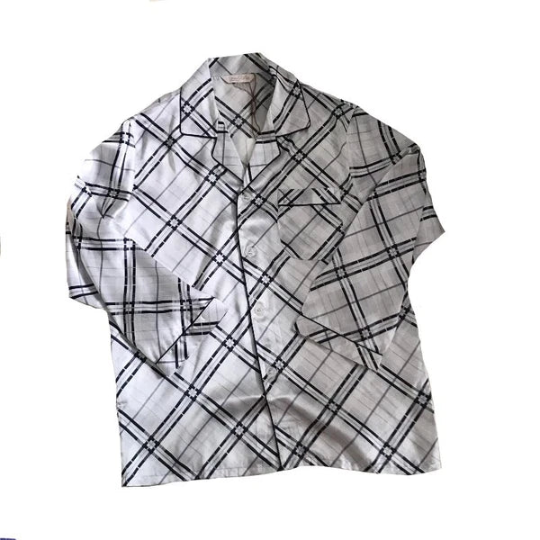 100% Silk Long Sleeve Sleepwear Set Mens size S