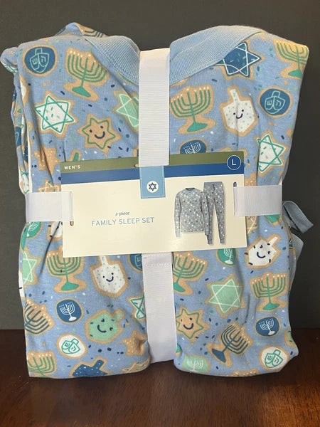 Men 2 Piece Pajama Pjs Hanukkah Family Sleep Set Size Large