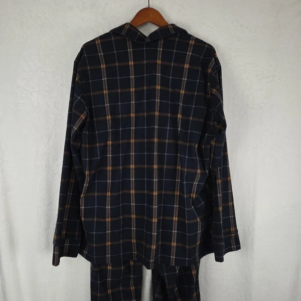 Cuddl Duds Men's Cozy Lodge Fleece Pajama Set Size 2XL Blue Plaid NWT