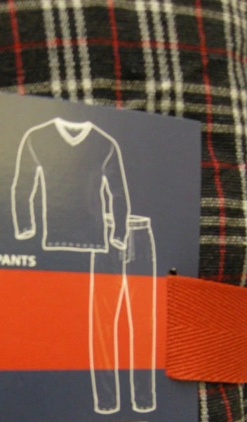 Men's 2 Piece Pajama Set By 10W Apparel, Drawstring, Red & Black, 2XL, LS, New