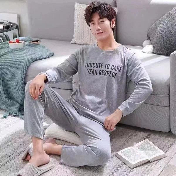 New Men's Pyjamas Set Pyjama Loungewear Nightwear Top Long Sleeve Activewear*~