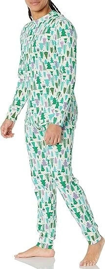 Amazon Essentials Men's 4XL Christmas Tree Soft Knit Long Pajama Set 2 Pc NWT