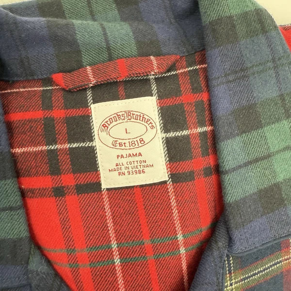Brooks Brothers Men’s Size Large Pajama Set Mixed Plaid Lightweight Flannel NWT