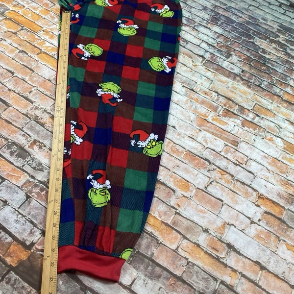 Grinch Christmas Pajamas Adult 2XLT Tall Plaid PJ Set Holiday Mens