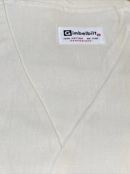 Gimbelbilt Men's Pajama's 100% Cotton Cream Short Sleeve NIP Vintage READ