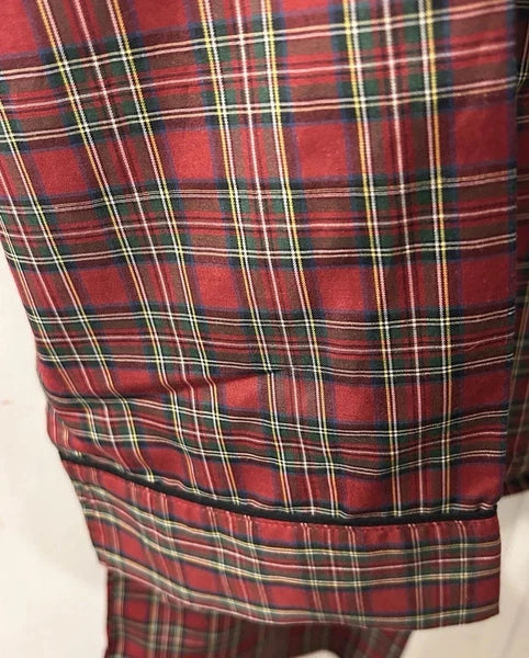 Hanes Men's Size XL Woven Cotton Blend Red Plaid Pajama Set NEW