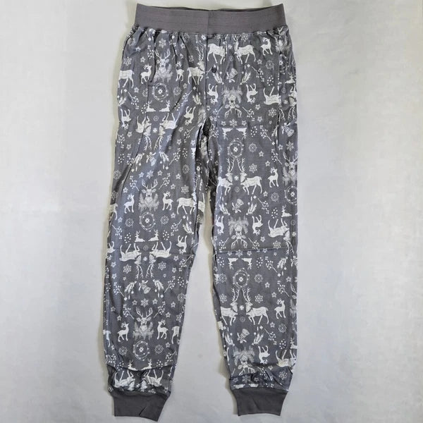 Men's North Pole Trading Company Deer 2 Piece Pajama Set, Grey, S