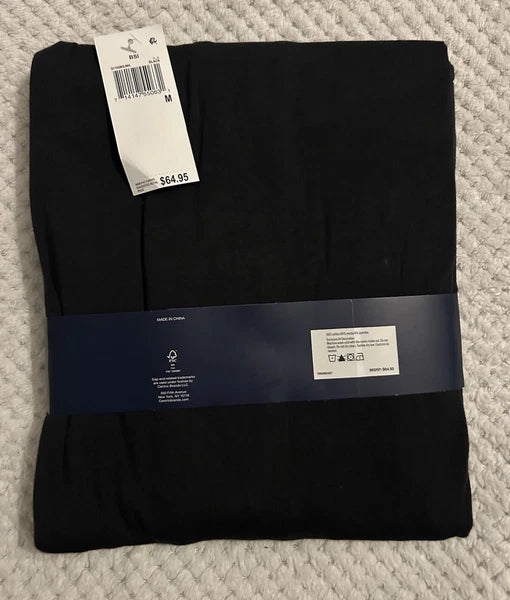 GAP Men's 2-Pc. Heathered Henley Shirt & Shorts Pajama Set. Medium. Black. New