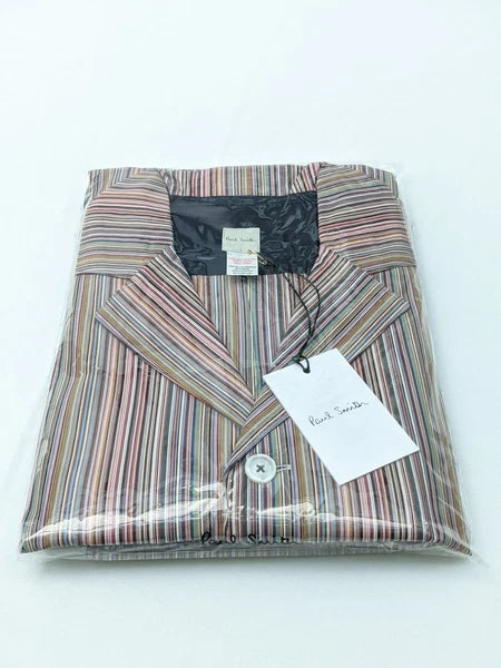 Paul Smith Pyjama Set - BNWT Signature Stripe Short Sleeve Top & Long Bottoms