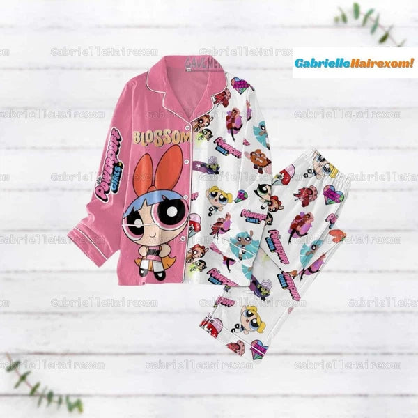 Powerpuff Girls Pajamas, Buttercup Bubbles Blossom Women?S Pajamas Set,