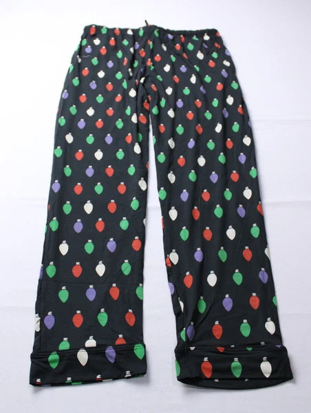 MeUndies Men's Long Sleeve Christmas Lights Pajama Set DM3 Multicolor Large