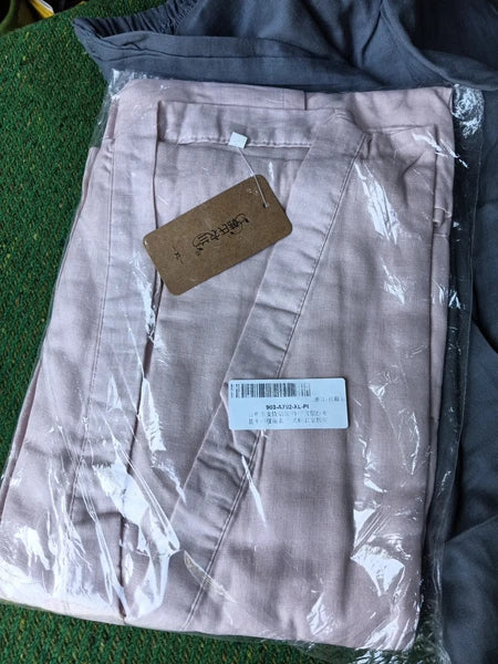 2 x SETS Kimono Style Cotton Pyjamas Unisex Size XL 1x GREY 1x PINK BNWT