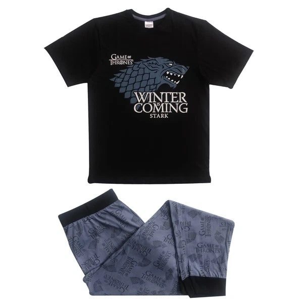 Game Of Thrones Mens Pyjamas Set Top Bottoms Lounge Fathers Day Stark S M L XL