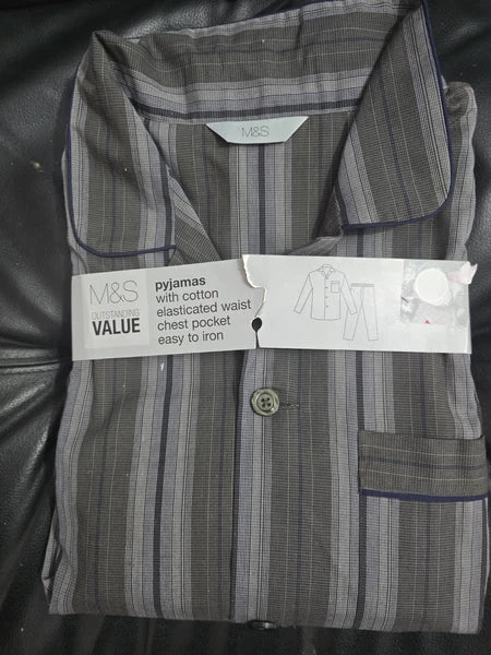 mens pyjamas set long sleeve Xxl 47/49 Chest