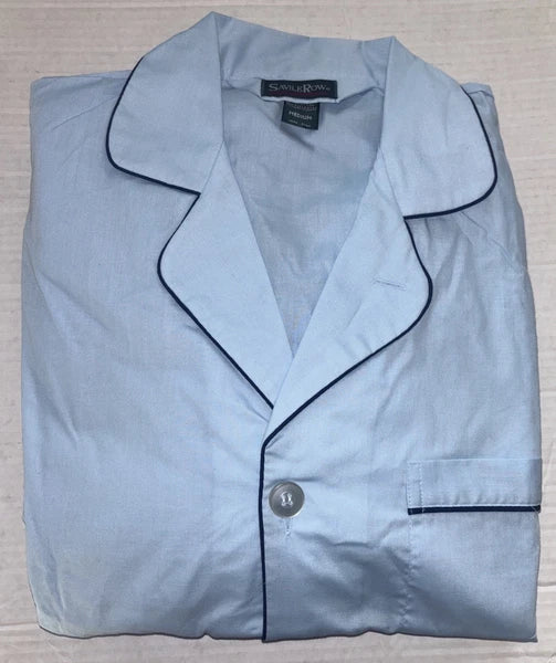 Savile Row Blue Two Piece Pajama Set Size Medium