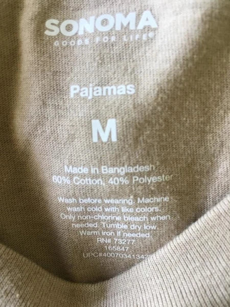 SONOMA Men’s New with tags M medium 2 pc Pajama Set #13-clo