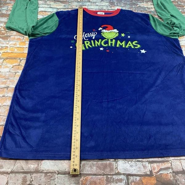 Grinch Christmas Pajamas Adult 2XLT Tall Plaid PJ Set Holiday Mens
