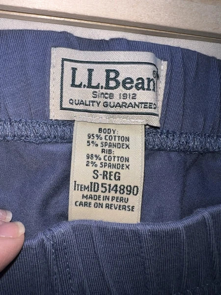 L.L. Bean Pajama Set Men Size S Blue Wicked Soft Knit Long-Sleeve Hoodie & Pants