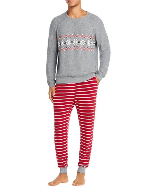 PJ Salvage Mens Holiday Trim Pajama Set X-Large Red - NWT