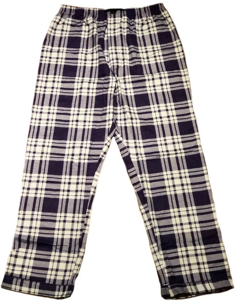 Men's Long Sleeve Pajama Lounge Set Comfortable PJ's Soft Fleece Plaid Sleepwear