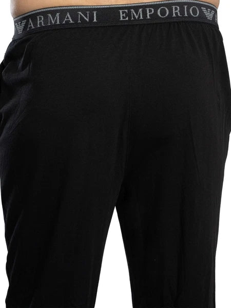 Emporio Armani Men's Long Sleeved Pyjama Set, Black