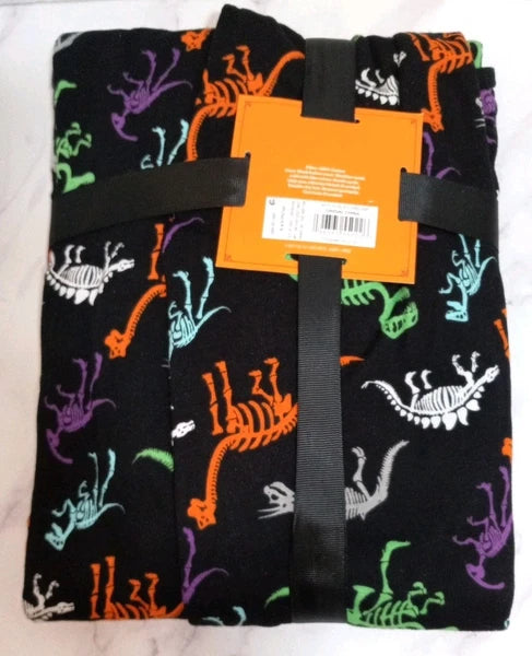 Hyde & Eek Men's 2 Piece Sleep Set Halloween Black With Dinosaurs Size Large NWT