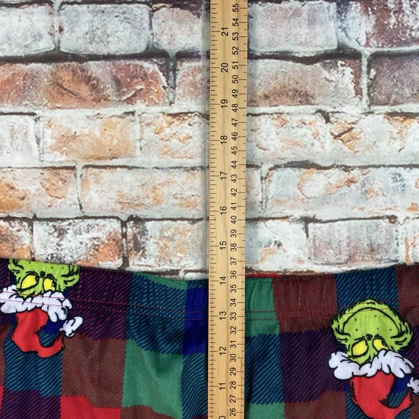 Grinch Christmas Pajamas Adult 2XLT Tall Plaid PJ Set Holiday Mens