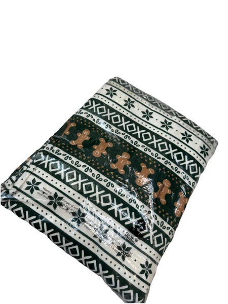 New Men’s LC Lauren Conrad Gingerbread Fair Isle Pajamas Top Pants Size XL Green