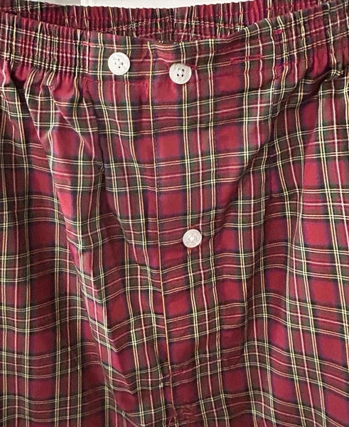 Hanes Men's Size XL Woven Cotton Blend Red Plaid Pajama Set NEW
