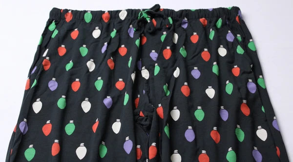 MeUndies Men's Long Sleeve Christmas Lights Pajama Set DM3 Multicolor Large
