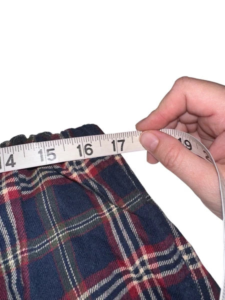 Brooks Brothers Mens Flannel Pajama Set Sz M Cotton Navy Red Plaid Cozy