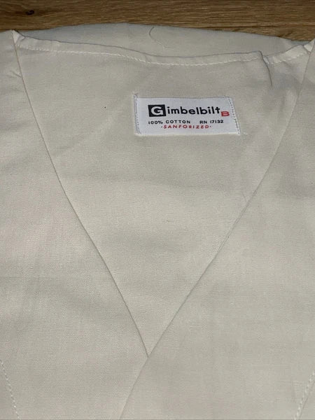 Gimbelbilt Men's Pajama's 100% Cotton Cream Short Sleeve NIP Vintage READ