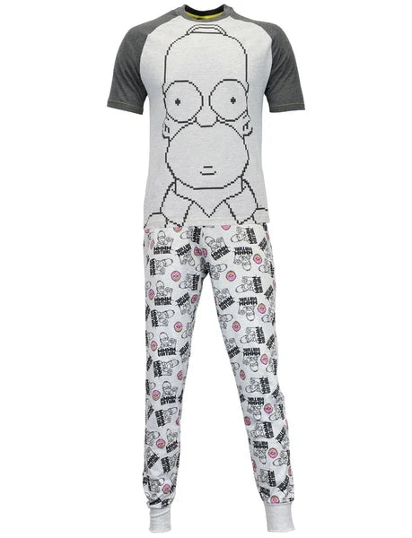 Homer Simpson The Simpsons Pyjamas Adults Mens S M L XL XXL PJs Pyjama Set Donut