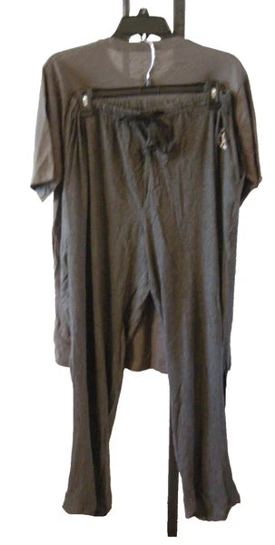 Monte Carlo Polo & Jockey Club Men's 2 Piece Pajama Set, XL, Gray, Cotton, New