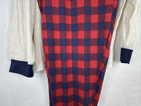 Dearfoams Pajama Set Mens Size 3XL Ivory Red Plaid PAPA BEAR