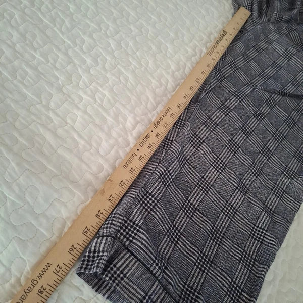 Flannel Pajamas Black Tan plaid mens M Adjust. Waist Cotton Old Money Grandpa