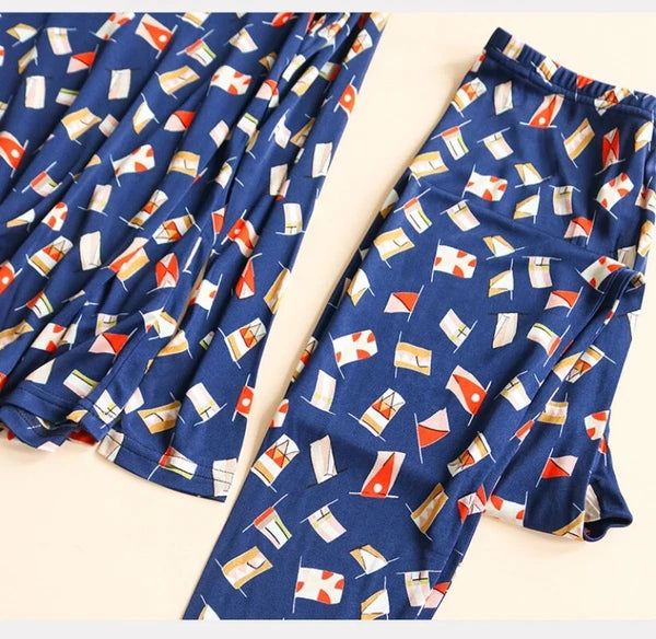 100% Silk Long Sleeve Pajamas For Men Silk Underwear Long Trousers Naked Feeling