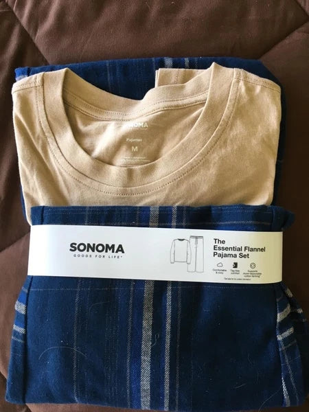 SONOMA Men’s New with tags M medium 2 pc Pajama Set #13-clo