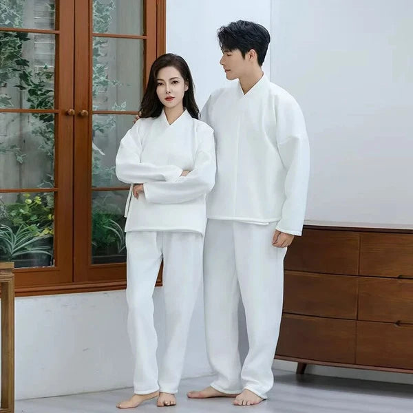 Hanfu Unisex Men Women White Tops Pants Underwear Costume Cosplay Innerwear