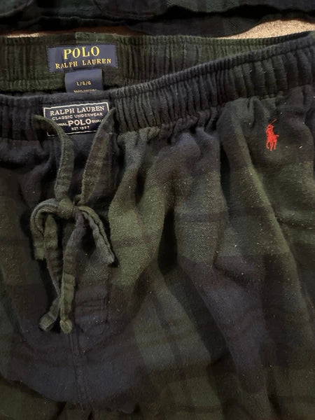 NWT Polo Ralph Lauren 2 Piece Matching Set Flannel Pajamas Men’s Size Large