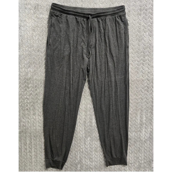 Eberjey Henry Mens Gray Modal Blend Lounge Pajama Set Henley Long Sleeve Medium