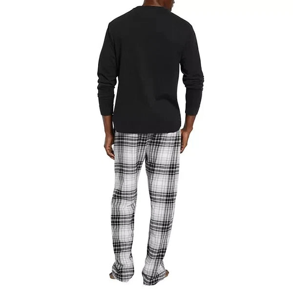 Gap Men's Flannel Pajama Set Size Large True Black Plaid